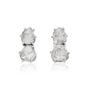 Double Uncut Diamonds Pride Stud Earrings