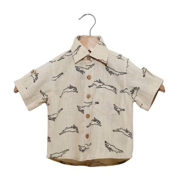 Hopping Rabbit Organic Cotton Boy Shirt