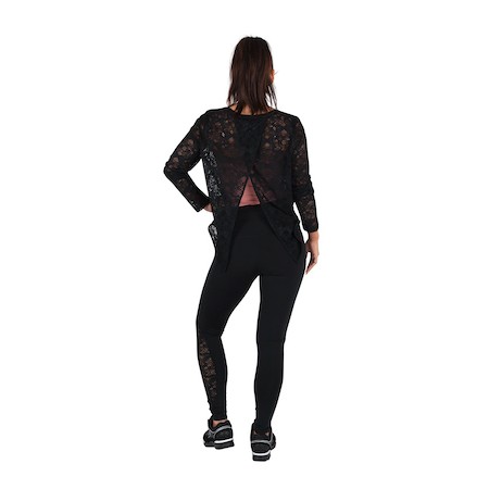 Black Lace Top with Leggings (Back)