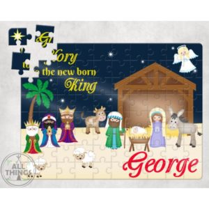 ALl Things Nativity Personalized Puzzle